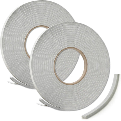 Window Door Foam Tape, 3/16-by-3/8-Inch by 17 Feet, Gray Sealing Weatherstrip