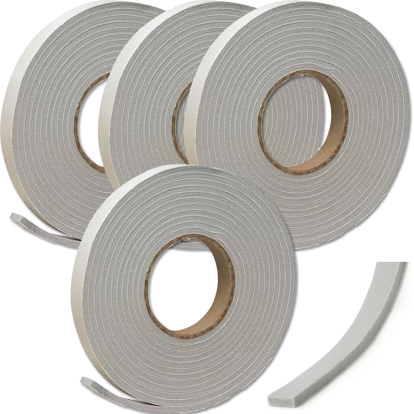 Foam Tape, 3/16-by-3/4-Inch by 17 Feet, Window Door Gray Sealing Weatherstrip