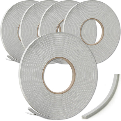 Window Door Foam Tape, 3/16-by-3/8-Inch by 17 Feet, Gray Sealing Weatherstrip