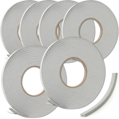 Window Door Foam Tape, 3/16-by-3/8-Inch by 17 Feet, Gray Sealing Weatherstrip