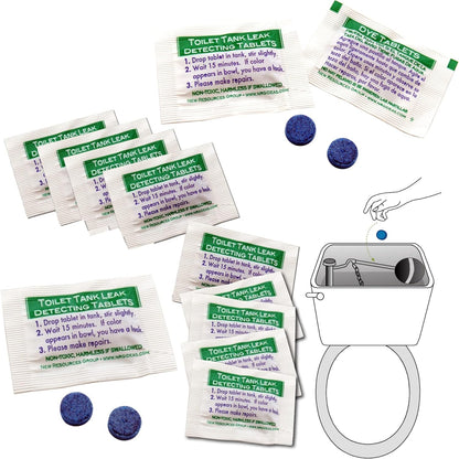 Toilet Dye Tablets (detect silent leaks) bulk Packs 2 Tracer Tabs per Packet