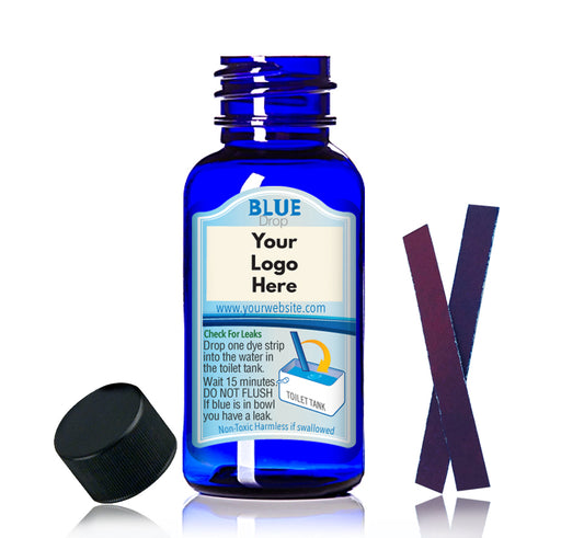 Blue Drop Silent Toilet Leak detecting Bottle Custom Logo Tabs / Strips 10 pack Tracing Dye Pack