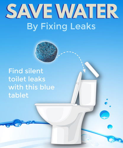 Blue Drop Silent Toilet Leak detecting Bottle Custom Logo Tabs / Strips 10 pack Tracing Dye Pack