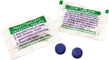 Toilet Dye Tablets (detect silent leaks) bulk Packs 2 Tracer Tabs per Packet