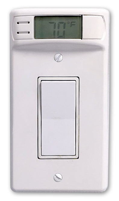 Digital Wall plate Temperature Thermometer (White) | Monitor Room Temperature