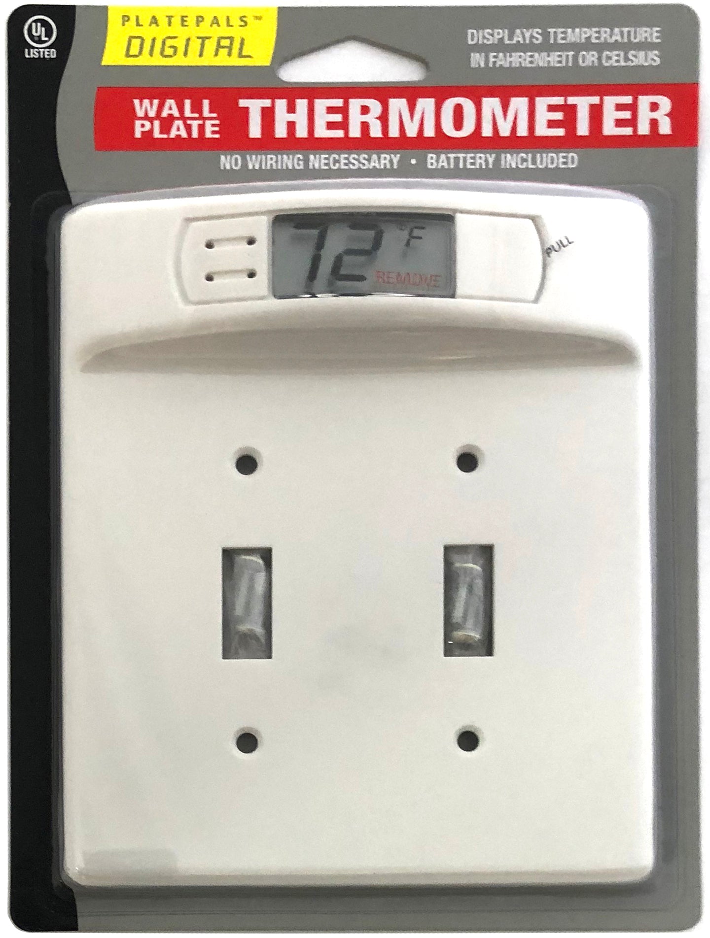 Digital Wall plate Temperature Thermometer (White) | Monitor Room Temperature