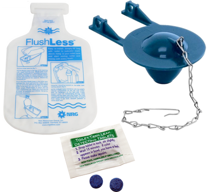 Blue Toilet Corrosion Resistant Replacement Flapper with Stainless Steel Chain