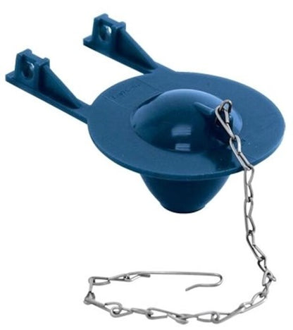 Blue Toilet Corrosion Resistant Replacement Flapper with Stainless Steel Chain