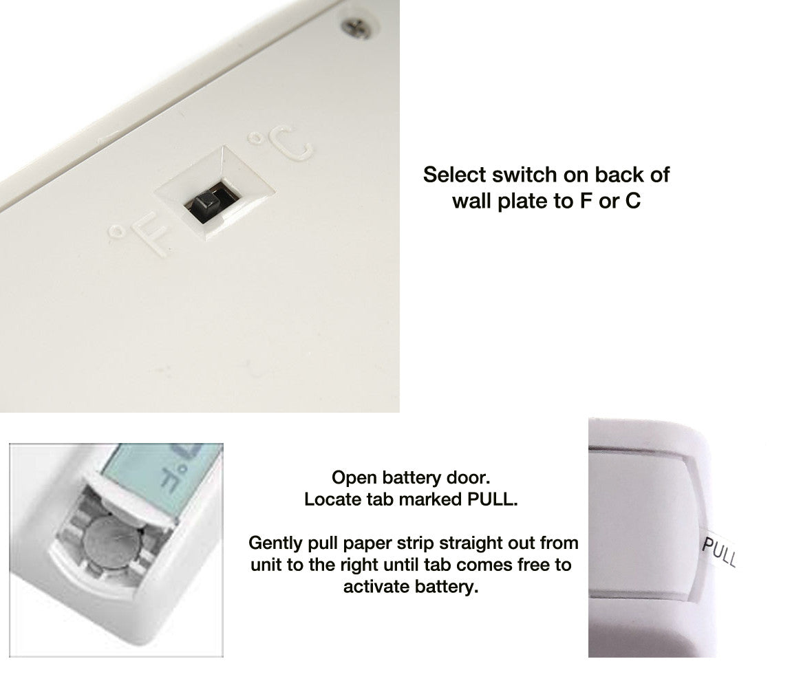 Digital Wall plate Temperature Thermometer (White) | Monitor Room Temperature