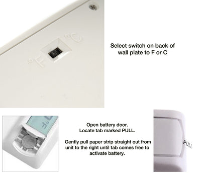 Digital Wall plate Temperature Thermometer (White) | Monitor Room Temperature