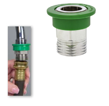 Quick Connect Hose to Faucet Coupler and Fitting Dual Thread by 3/4 in. Brass MGH Good for Portable Appliances Snap Fit