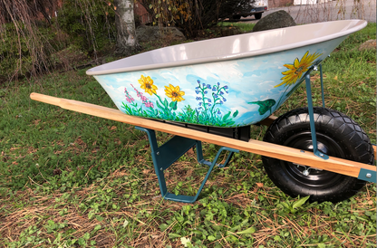 Hand Painted Wheelbarrow Garden Outdoor Unique Event Gift Park Home Compost Sifter