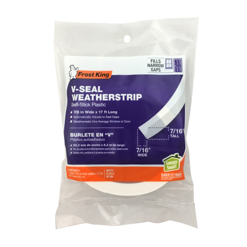 Self-Adhesive V-Seal Weatherstrip 7/8 in. x 17 ft. Door & Window