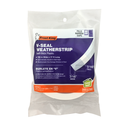 Self-Adhesive V-Seal Weatherstrip 7/8 in. x 17 ft. Door & Window