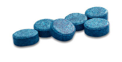 Blue Drop Dye Tabs 200 pc Toilet Dissovable Bluing Tablets Prevent Testing Tampering in EZ Pour Bottle