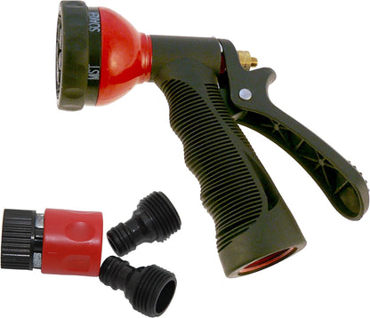 Super Heavy Duty 6 Position Metal Hose Nozzle Outdoor Lawn & Garden