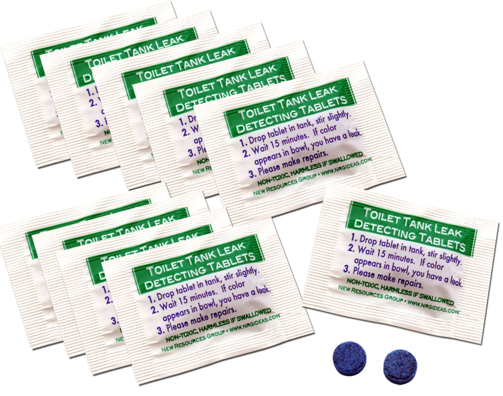 Toilet Dye Tablets (detect silent leaks) bulk Packs 2 Tracer Tabs per Packet