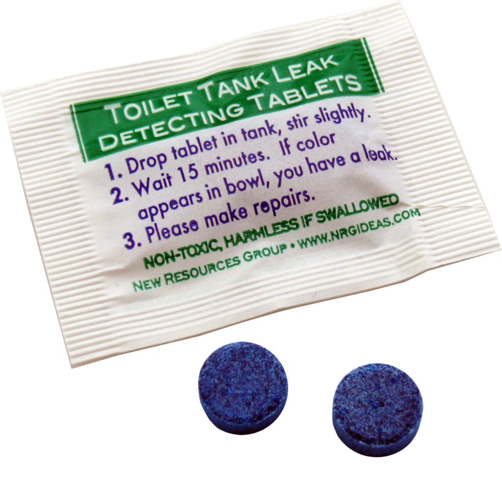 Toilet Dye Tablets (detect silent leaks) bulk Packs 2 Tracer Tabs per Packet