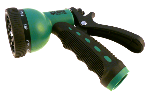 HEAVY DUTY 9 Position Green Hose Nozzle