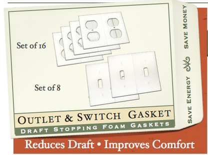 Electrical Outlet & Light Switch plate Gasket Insulator Kit