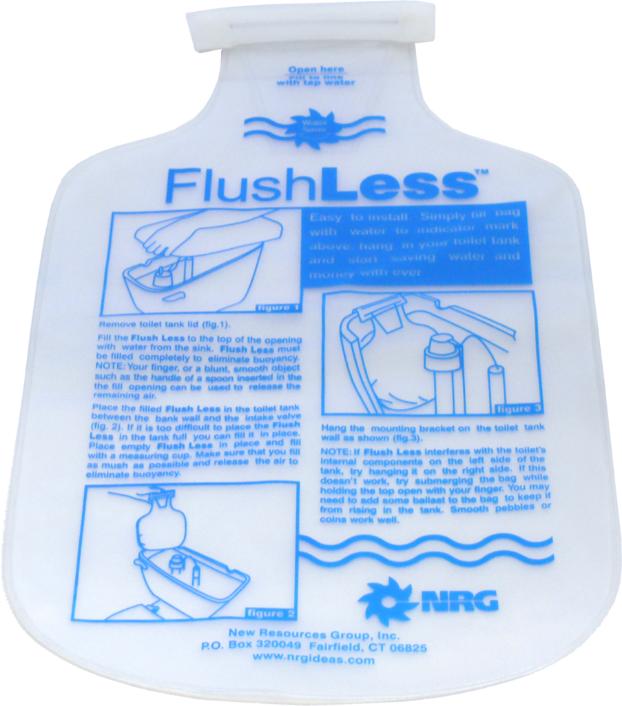 Flush Less Water Saver Displacement Bag