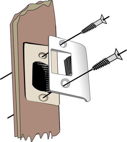 Door Tite Strike Plate Ratchet Style Door Strike in Brass Hardware | Automatic Door Tight