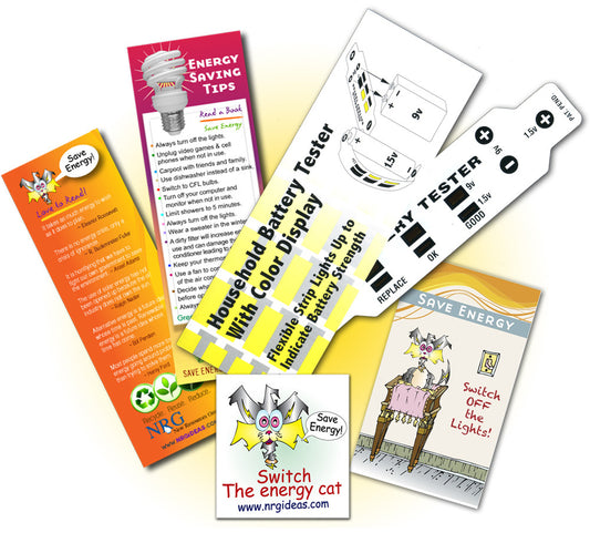 Household Energy Kit | Battery Tester Flexible Strip  - Bookmark & tattoo | Test before you replace!