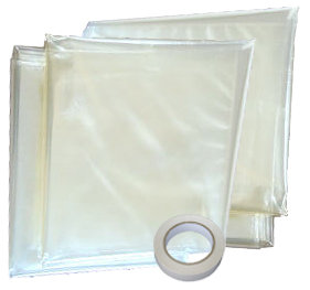 Window Insulation Shrink Plastic Film Fit Inside Storm Windows 4 Pack Kit, Weathersealing